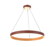 142027 - LED Żyrandol na lince LEATHER LED/47,8W/230V brązowy/pomarańczowy