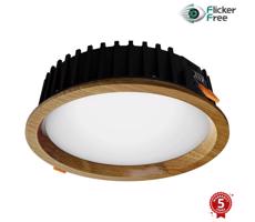 APLED - LED Oświetlenie RONDO WOODLINE LED/12W/230V 4000K śr. 20 cm dąb solidne drewno