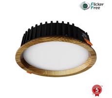 APLED - LED Oświetlenie RONDO WOODLINE LED/6W/230V 4000K śr. 15 cm popiół solidne drewno