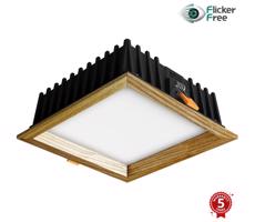 APLED - LED Oświetlenie SQUARE WOODLINE LED/12W/230V 3000K 17x17 cm popiół solidne drewno