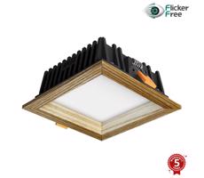 APLED - LED Oświetlenie SQUARE WOODLINE LED/6W/230V 3000K 12x12 cm popiół solidne drewno