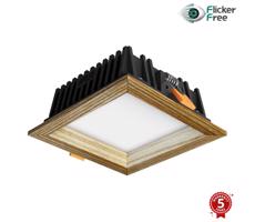 APLED - LED Oświetlenie SQUARE WOODLINE LED/6W/230V 4000K 12x12 cm popiół solidne drewno