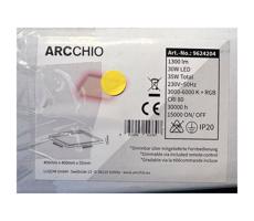 Arcchio - LED RGBW Ściemnialny plafon BRENDA LED/30W/230V + pilot