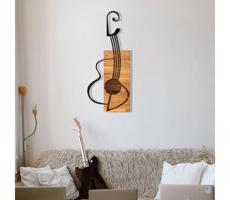 Dekoracja ścienna 39x93 cm gitara drewno/metal