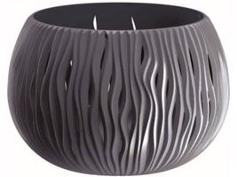 Doniczka z wkładem SANDY BOWL 23,8 cm - antracytowa - Rozmiar 23,8 cm, 2,3 l