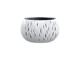 Doniczka z wkładem SANDY BOWL 23,8 cm - biała - Rozmiar 23,8 cm, 2,3 l