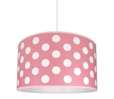 Dziecięca lampa wisząca DOTS PINK 1xE27/60W/230V