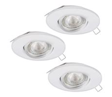 Eglo 95357 - Zestaw 3x LED Oprawa wpuszczana TEDO 3xGU10-LED/5W/230V