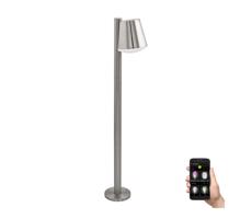 Eglo 97485 - LED RGB Ściemnialna lampa zewnętrzna CALDIERO-C 1xE27/9W/230V chrom matowy