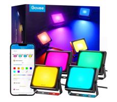 Govee - ZESTAW 4x Flood Lights zewnętrzny SMART LED lights Wi-Fi IP66