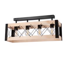 Lampa sufitowa FRIDA 4xE27/60W/230V czarne/beżowe buk