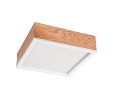 Lampa sufitowa OAK SQUARE 2xE27/15W/230V 31x31 cm dąb/biała