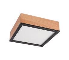 Lampa sufitowa OAK SQUARE 2xE27/15W/230V 31x31 cm dąb/czarna