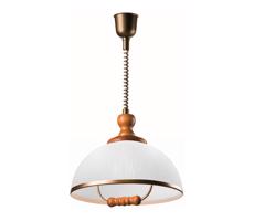 Lampa wisząca z reg. wysokości RAMONA 1xE27/60W/230V beżowa/brązowa