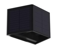 LED Kinkiet solarny WINGS LED/2W/3,2V 6000K IP54 czarny