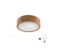 LED Plafon OAK 1xE27/10W/230V dąb śr. 27 cm