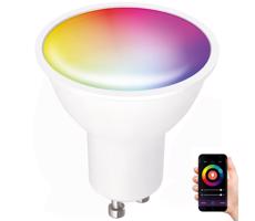 LED RGB Inteligentna ściemnialna żarówka GU10/5W/230V 2700-6500K Wi-Fi Tuya