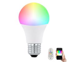 LED RGB Ściemnialna żarówka CONNECT E27/9W + zdalne sterowanie - Eglo 11585