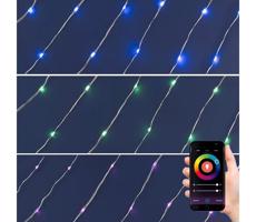 LED RGB Ściemnialny łańcuch bożonarodzeniowy 200xLED/29 funkcji 20,4m