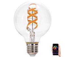 LED RGBW Żarówka FILAMENT G80 E27/4,9W/230V 2700K -