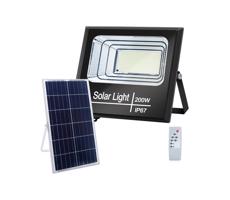 - LED Ściemnialny naświetlacz solarny LED/200W/3,2V IP67 + pilot