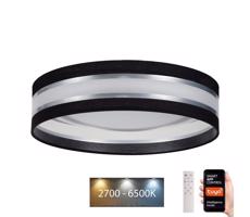 LED Ściemnialny plafon SMART CORAL LED/24W/230V Wi-Fi Tuya czarny + pilot