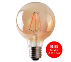 LED Żarówka CLASIC AMBER G95 E27/8W/230V 2200K – Brilagi