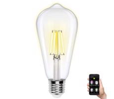 LED Żarówka ściemnialna FILAMENT ST64 E27/6W/230V 2700-6500K Wi-Fi -