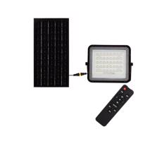 LED zewnętrzny solarny reflektorowa LED/10W/3,2V IP65 6400K czarne + +pilot