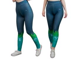 Legginsy sportowe i do jogi - zielony - Rozmiar L/XL