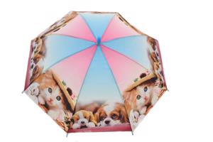 Parasol dziecięcy - niebieski, kotki i psy - Rozmiar promień ok. 50 cm