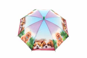 Parasol dziecięcy - zielony, pieski - Rozmiar promień ok. 50 cm