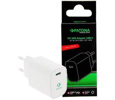 PATONA - Adapter do ładowania USB-C Power delivery 20W/230V biały