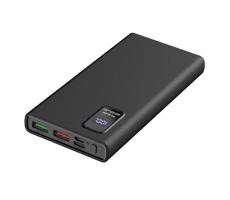 Power Bank z wyświetlaczem LED Power Delivery 10000 mAh 3,7V czarny