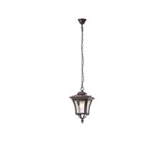 Redo 9670 - Lampa wisząca zewnętrzna na łańcuchu DUBLIN 1xE27/70W/230V IP44 brązowy