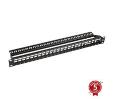 Solarix 24000100 - 19" modular blank patch panel 24 ports 1U