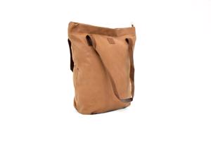 Torba na zakupy Vintage - camelowy - Rozmiar 36x38x15 cm