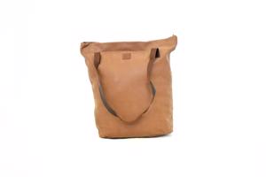 Torba na zakupy Vintage - jasno camelowy - Rozmiar 36x38x15 cm