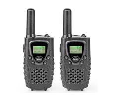 WLTK0800BK - SET 2x Walkie-talkie z oświetleniem LED 3xAAA zasięg 8 km