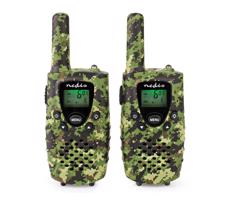 WLTK0810BK - ZESTAW 2x Walkie-talkie ze światłem LED 3xAAA zasięg 8 km kamuflaż