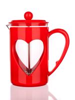 Zaparzacz French Press - czerwony - Rozmiar 0,8 l, 15 x 12 x 20 cm