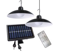 ZESTAW 2x LED Ściemnialna solarna lampa wisząca LED/6W/3,7V 2000 mAh IP44 + ZS