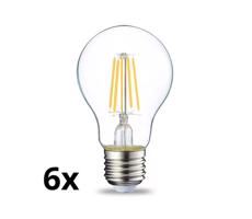 ZESTAW 6x LED Żarówka A60 E27/4,3W/230V 2700K