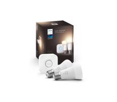 Zestaw podstawowy Philips Hue WHITE 2×E27/9,5W 2700K + urządzenie połączeniowe