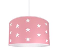 Żyrandol dziecięcy STARS PINK 1×E27/60W/230V